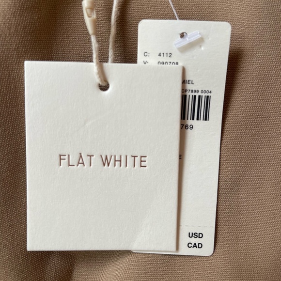 Anthropologie NWT Sz Med Flat White color blocked top, flattering, back zipper - Picture 2 of 12